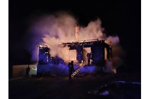 Пожар в деревне Лоси