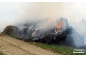 В Молодечненском районе сгорели 6 тонн соломы