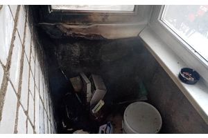 Пожар на балконе