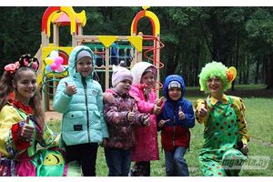 Гульнявая дзіцячая пляцоўка з'явілася ў парку Маладзечна
