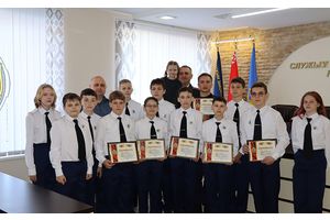 В Молодечненском РОВД прошло награждение воспитанников ВПК «Алмаз» 