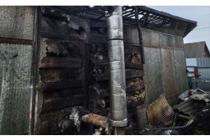 В Молодечно горел гараж